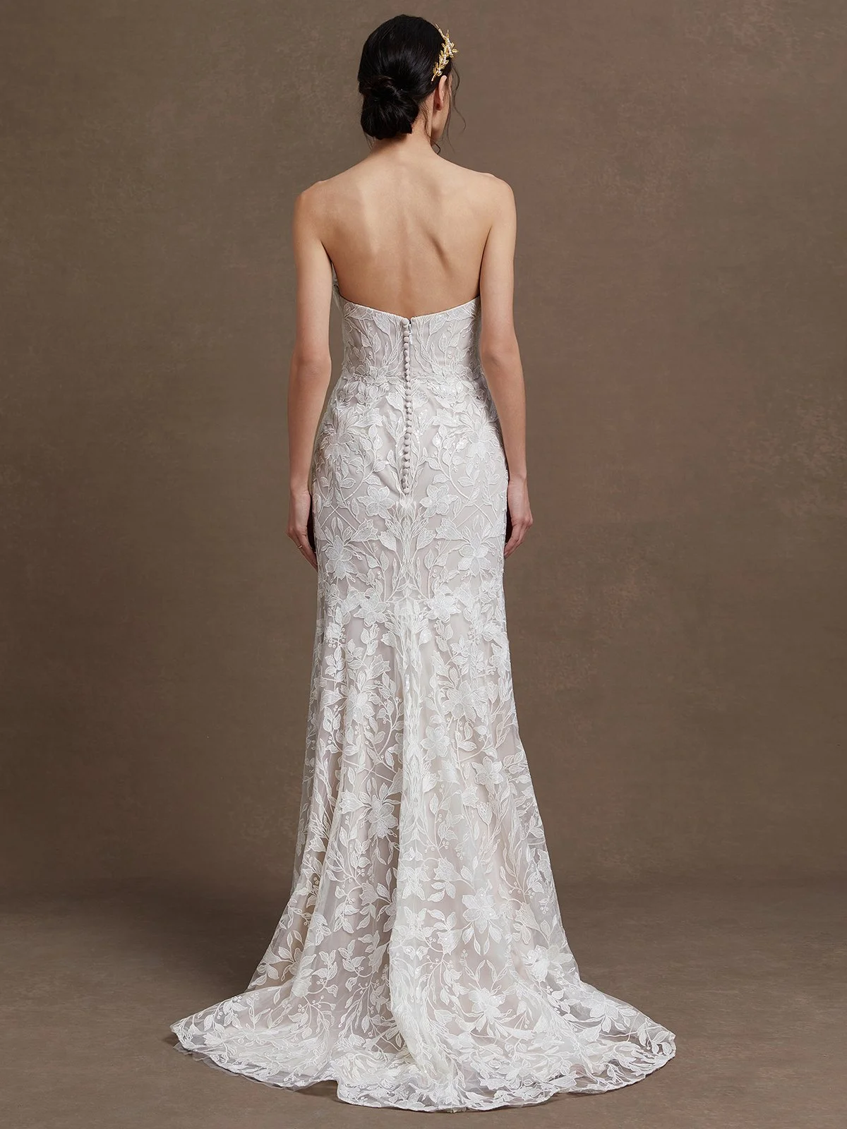 White Ruched Bridal/Wedding Dress Spaghetti Sleeveless A-Line Gown