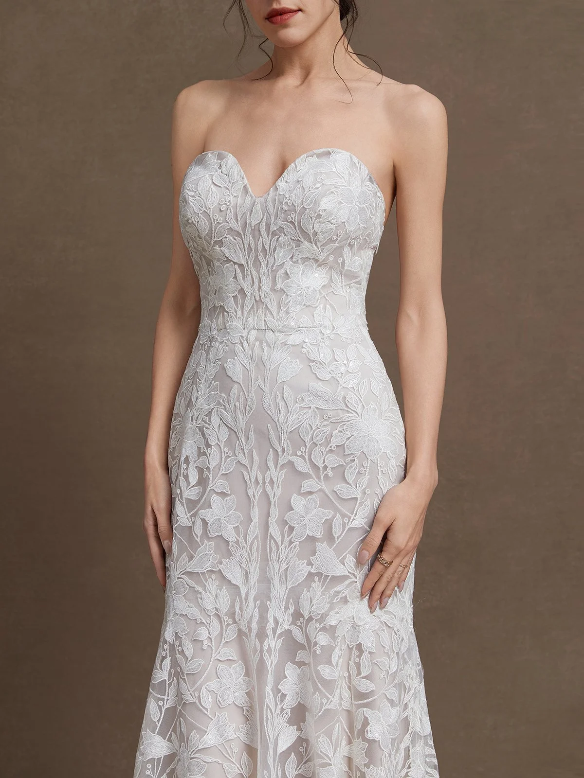 White Ruched Bridal/Wedding Dress Spaghetti Sleeveless A-Line Gown