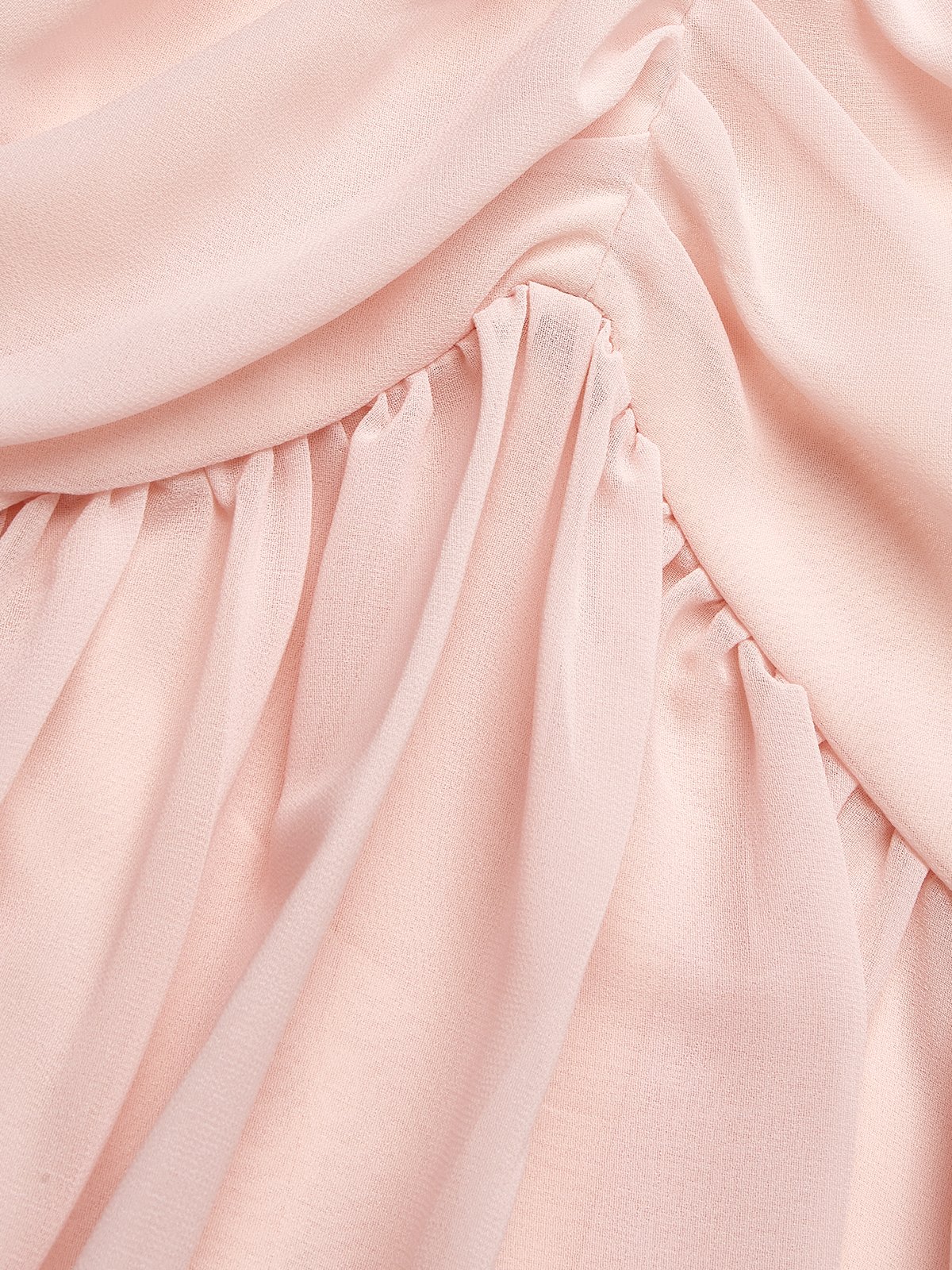 Purplish Blue Shirred Ruched Chiffon Lotus Leaf Collar Cap Sleeve Ruffle Sleeve Mermaid Midi Dress