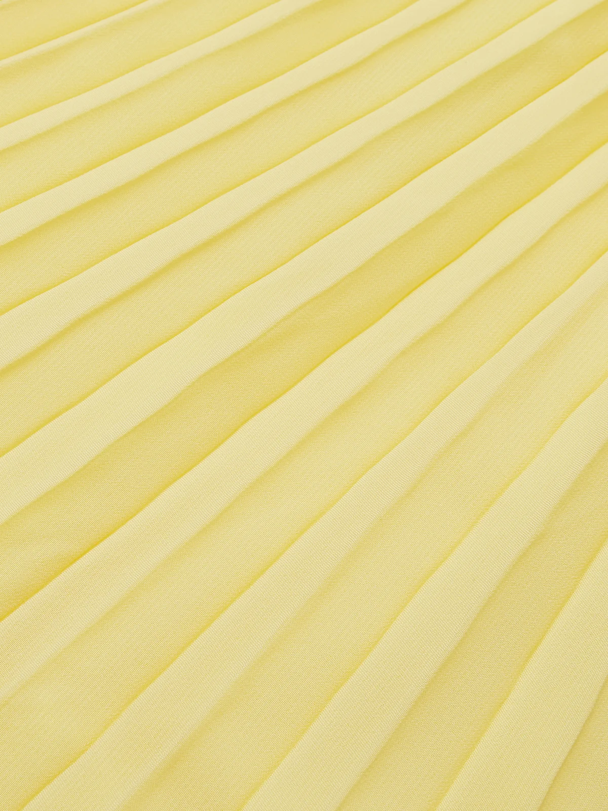 Yellow Pleated Chiffon Dress Square Neck Long Sleeve A-Line Gown
