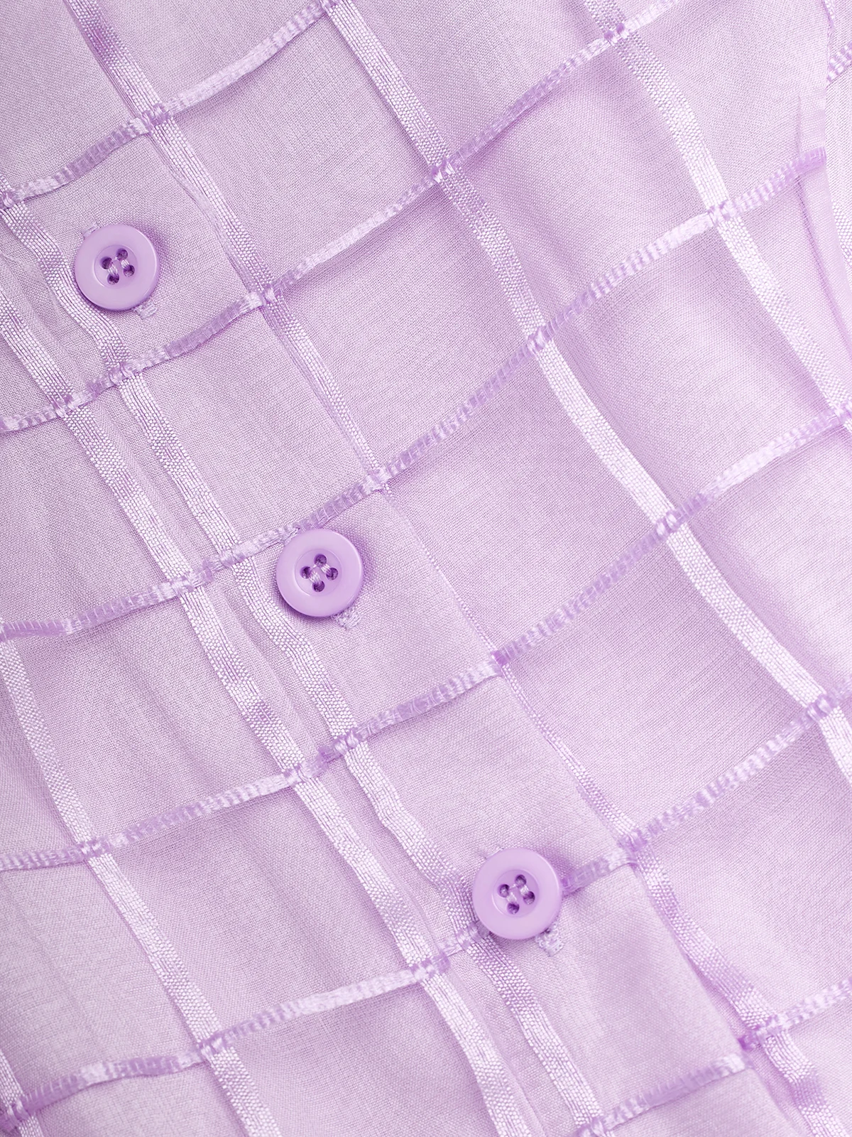 Lavender Purple Buckle Shirt Dress Shirt Collar Sleeveless A-Line Midi Dress