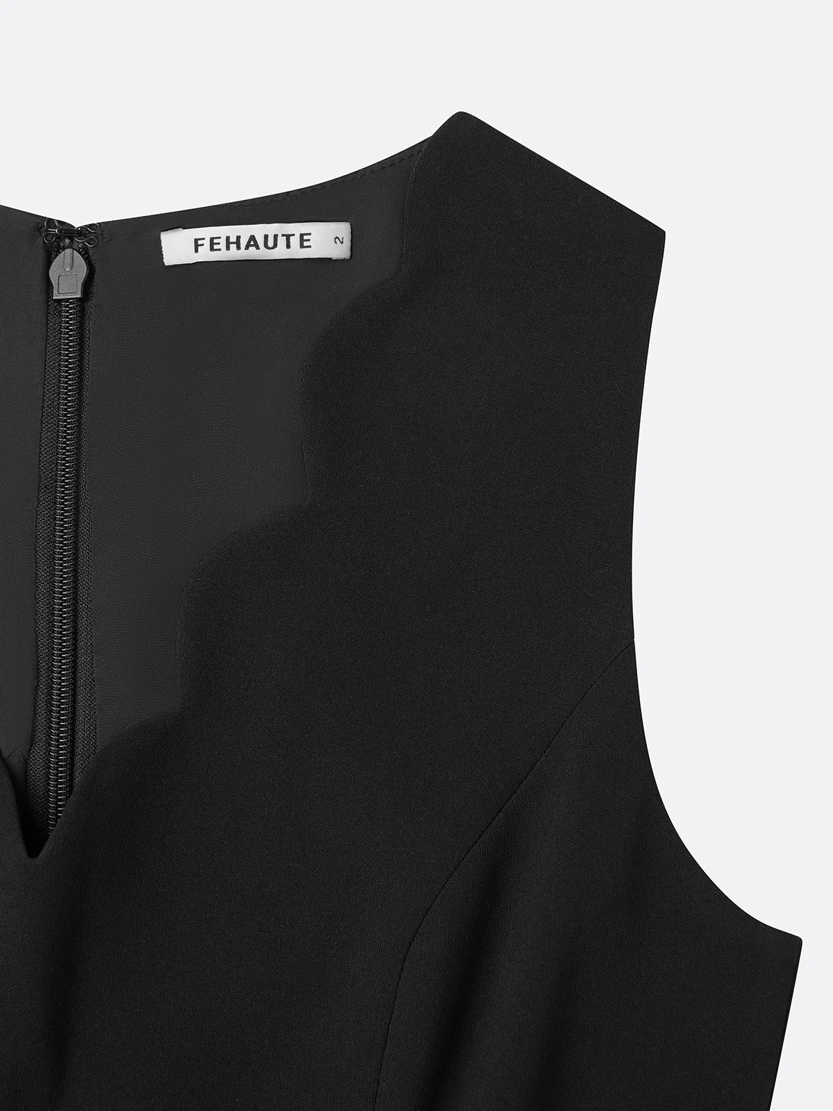 Black Devore Classic V Neck Sleeveless A-Line Midi Dress