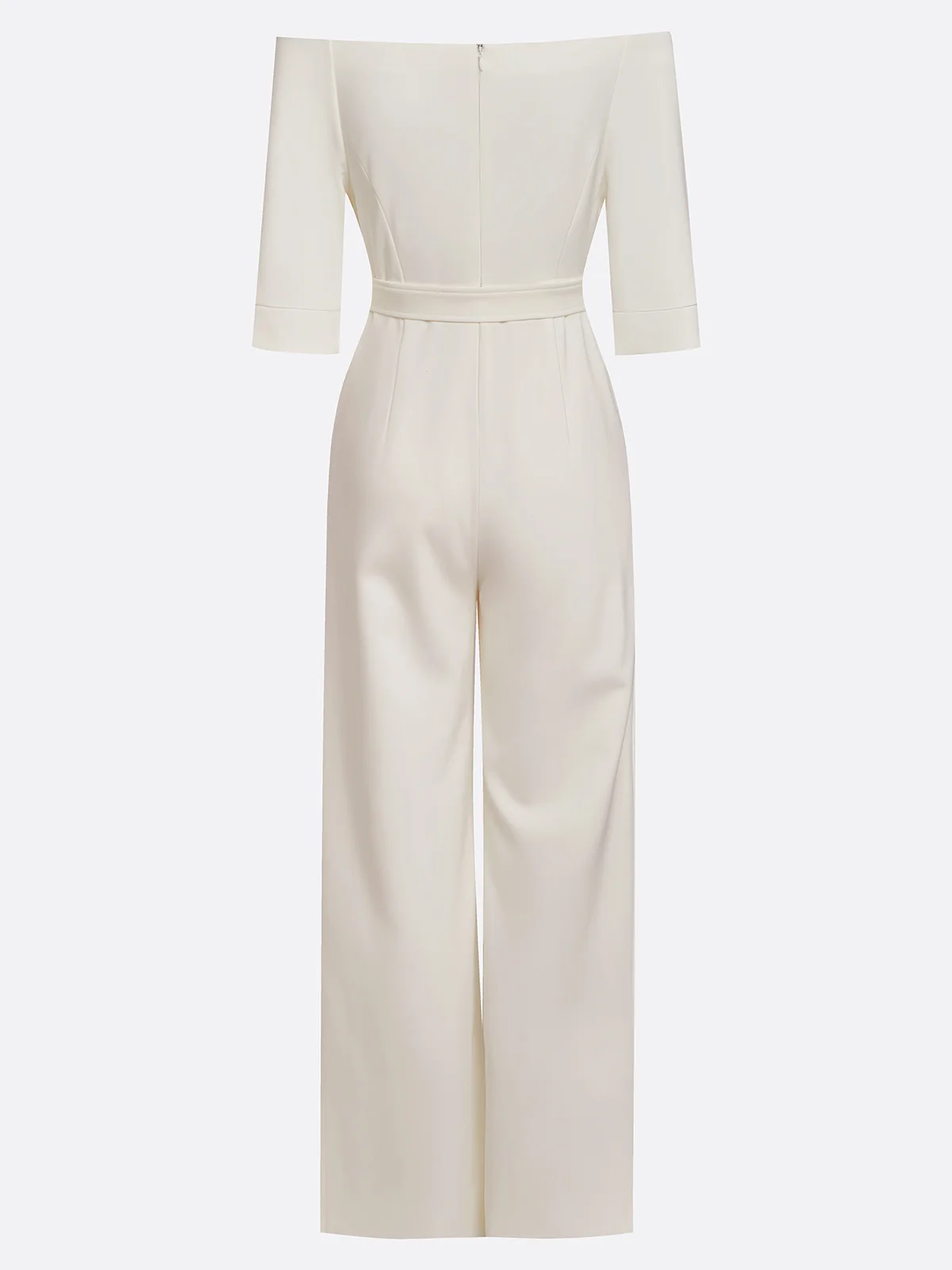 White Off The Shoulder Urban Jumpsuit