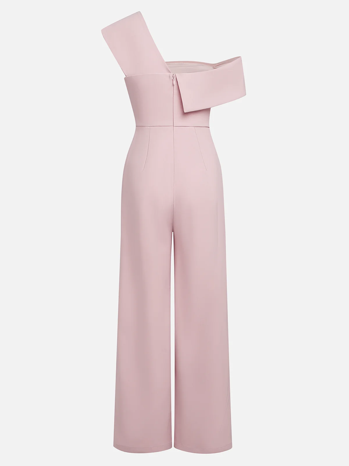 Pink Urban Asymmetrical One Shoulder Jumpsuit