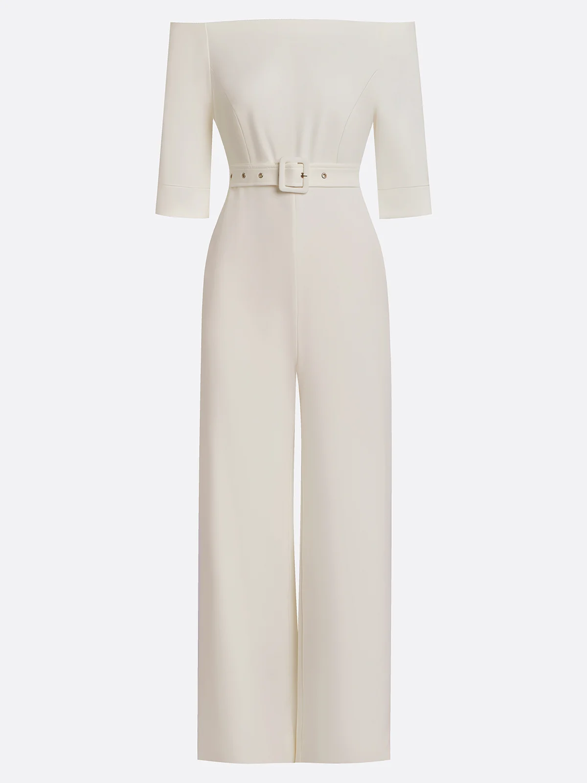 White Off The Shoulder Urban Jumpsuit