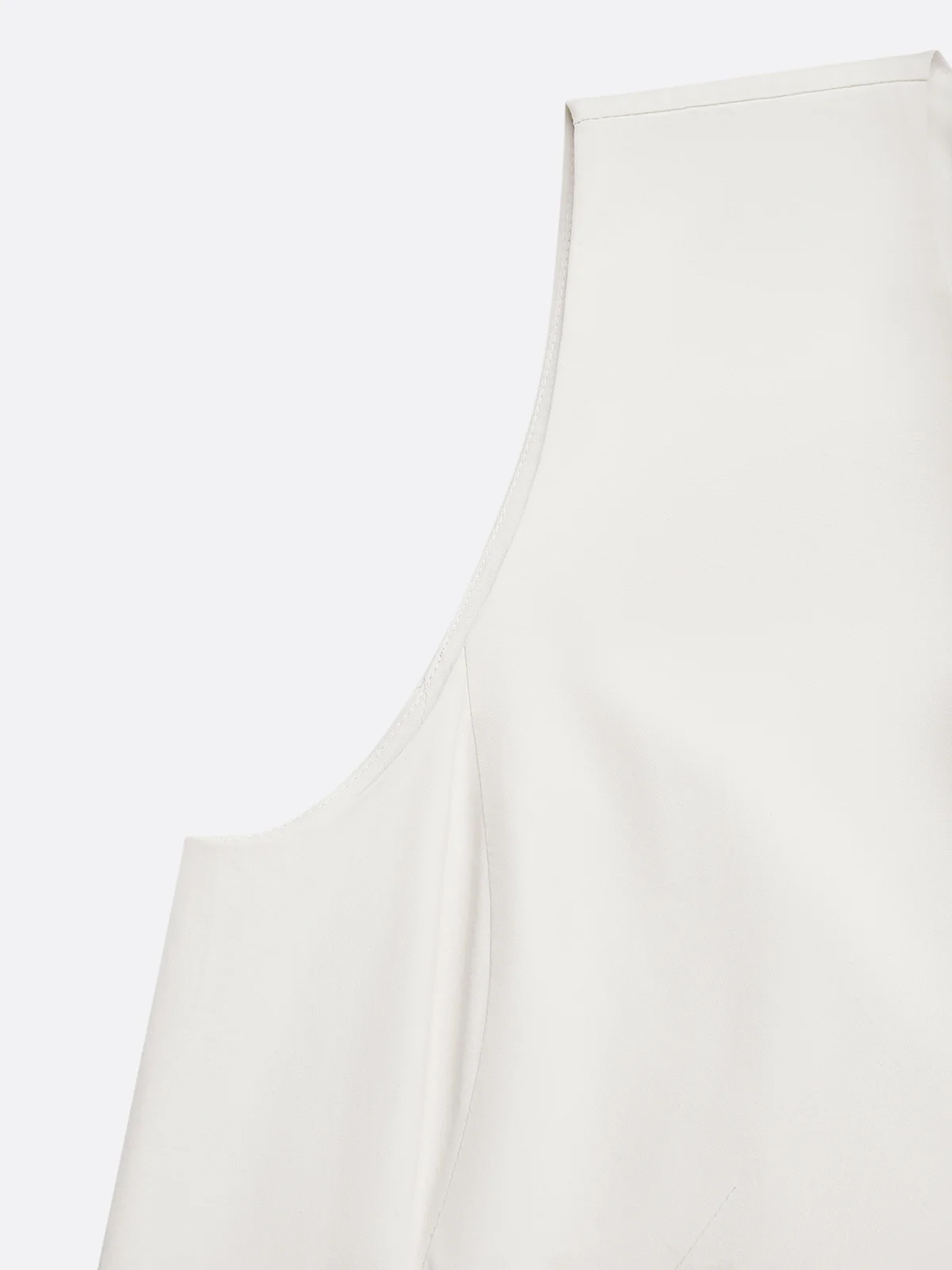 Apricot Cotton Crew Neck Sleeveless A-Line Midi Dress