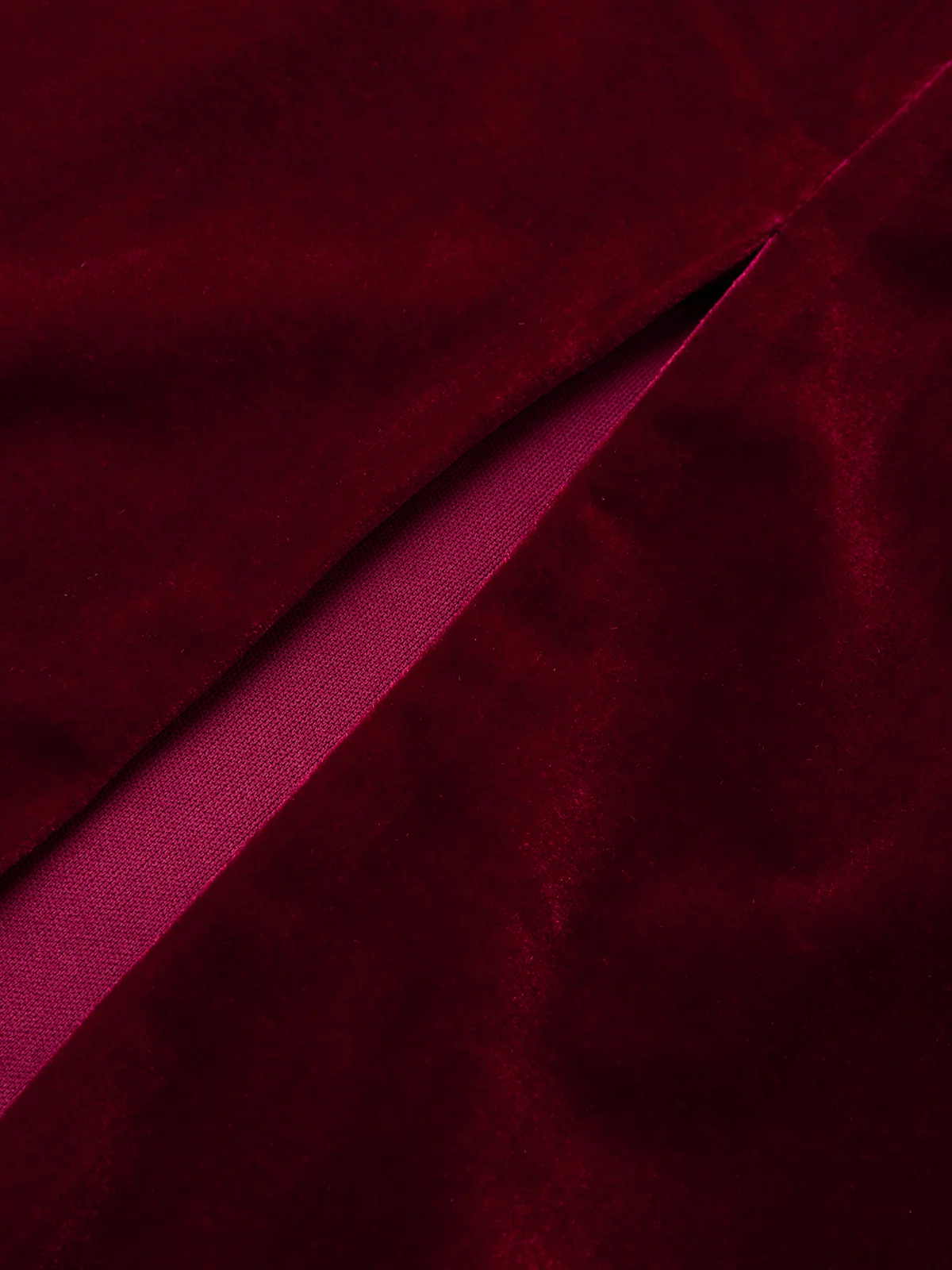 Wine Red Imitation Pearls Velvet Boat Neck Half Sleeve Sheath Midi Dress