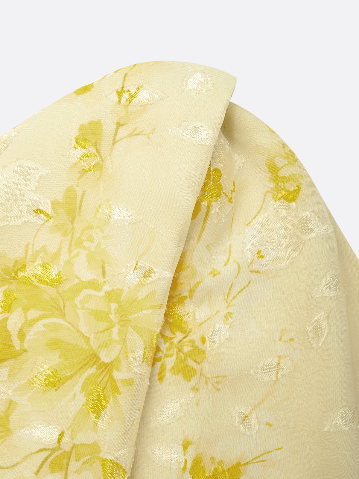 Yellow Floral Chiffon Halter Sleeveless A-Line Midi Dress