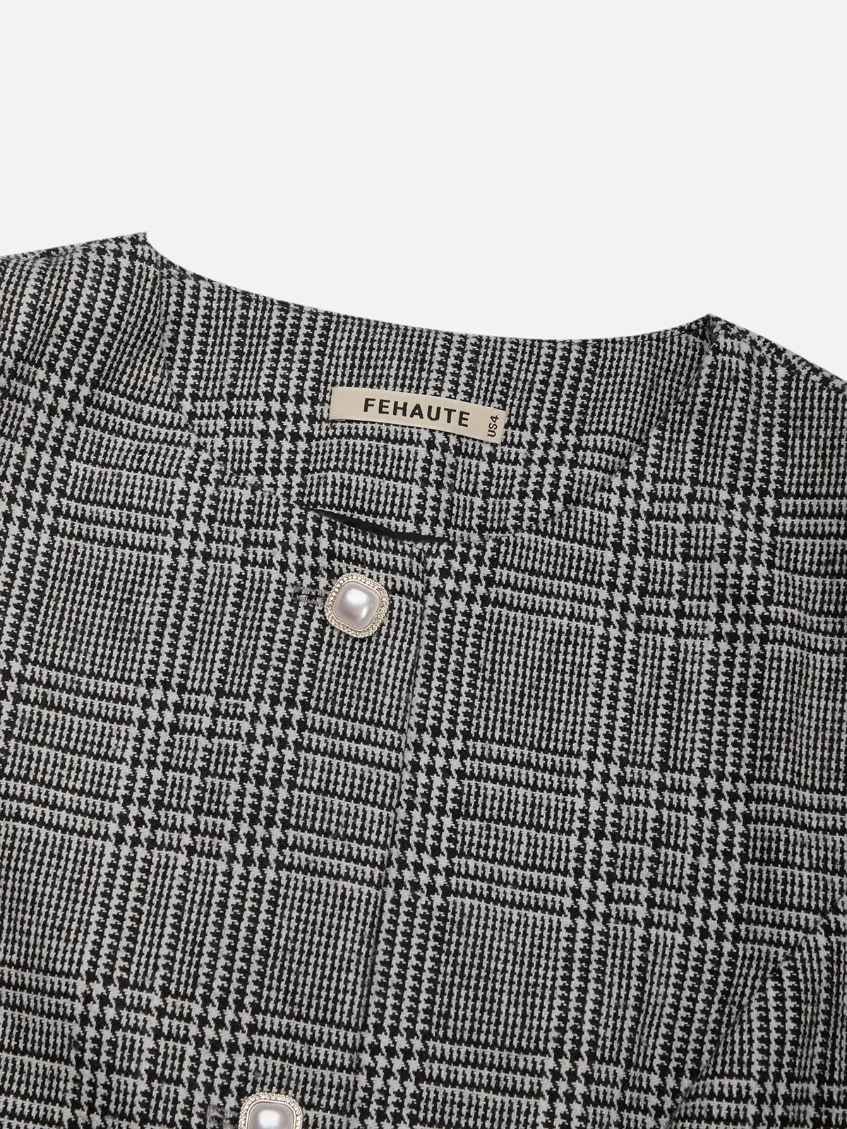 Women Gray Buckle Crew Neck Long Sleeve Dressy Coat With Skirt Two-Piece Set