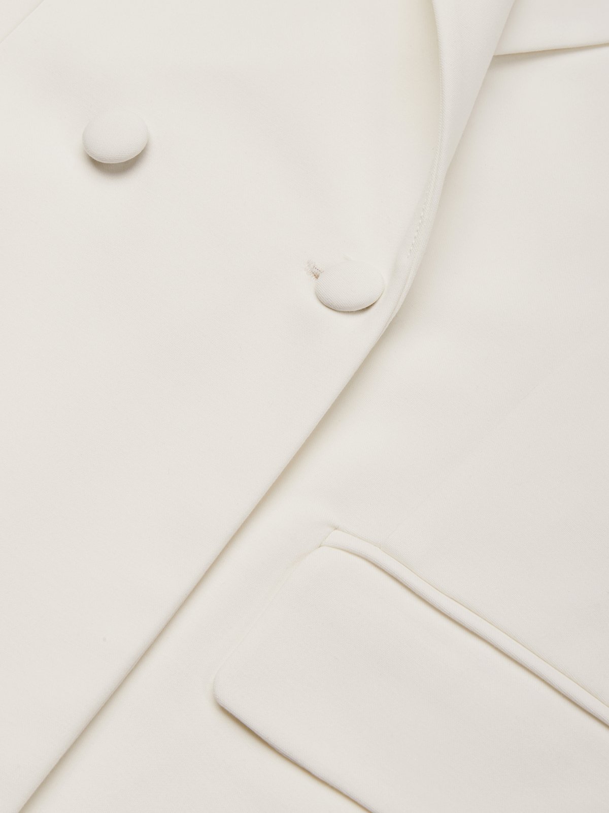 Women White Pocket Stitching Blazer