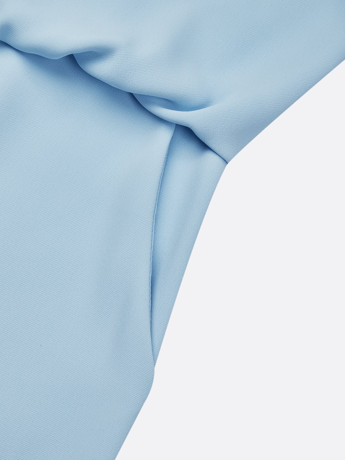 Women Light Blue Hollow Out Crew Neck Cap Sleeve Dressy Jumpsuit