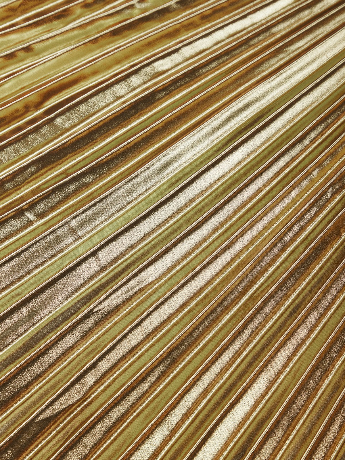 Yellow Brown Pleated Satin Halter Sleeveless A-Line Maxi Dress