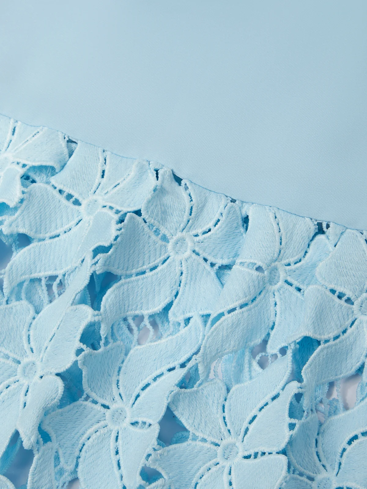 Light Blue Lace Classic Boat Neck Sleeveless A-Line Maxi Dress