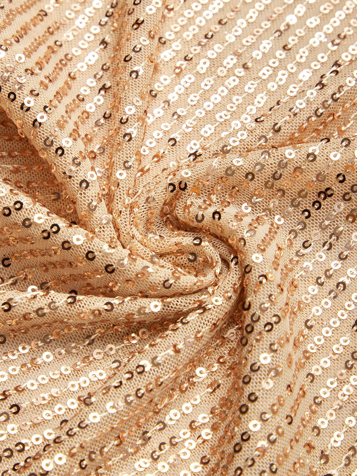 Golden Champagne Sequin Sleeveless Long A-line Gown Mother of the Bride or Groom Dress