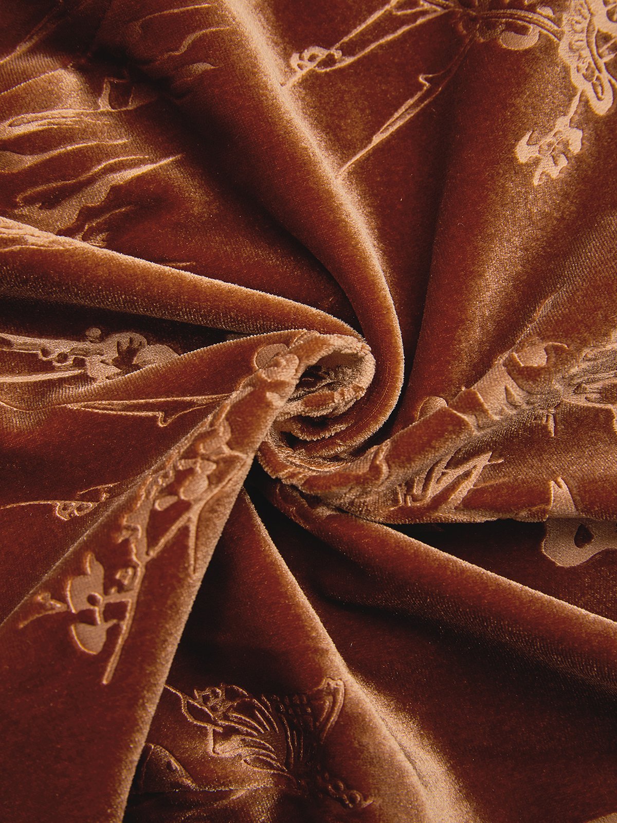 Women Caramel Jacquard Mesh Crew Neck Long Sleeve Balloon Sleeve Dressy Jumpsuit