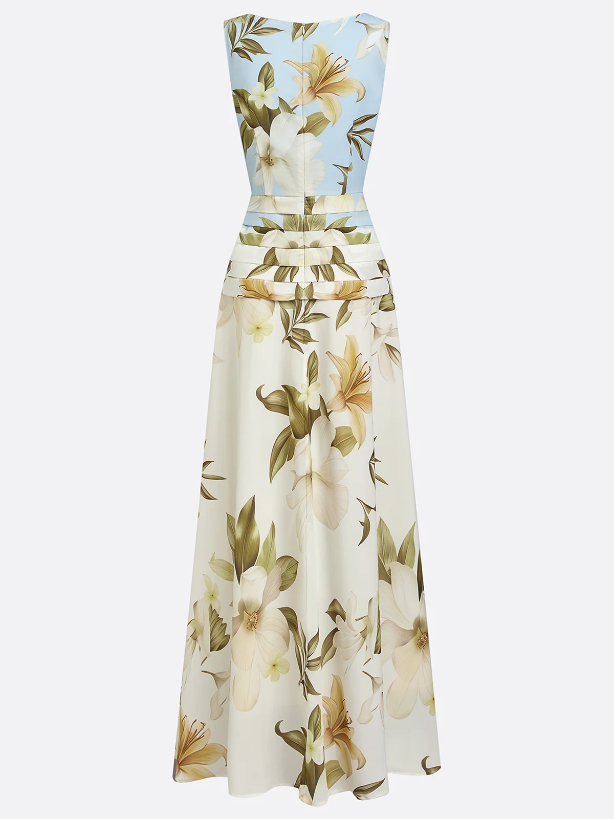 cream floral bridesmaid dresses Elegant Floral Bridesmaids Dresses With Sheer Sleeves