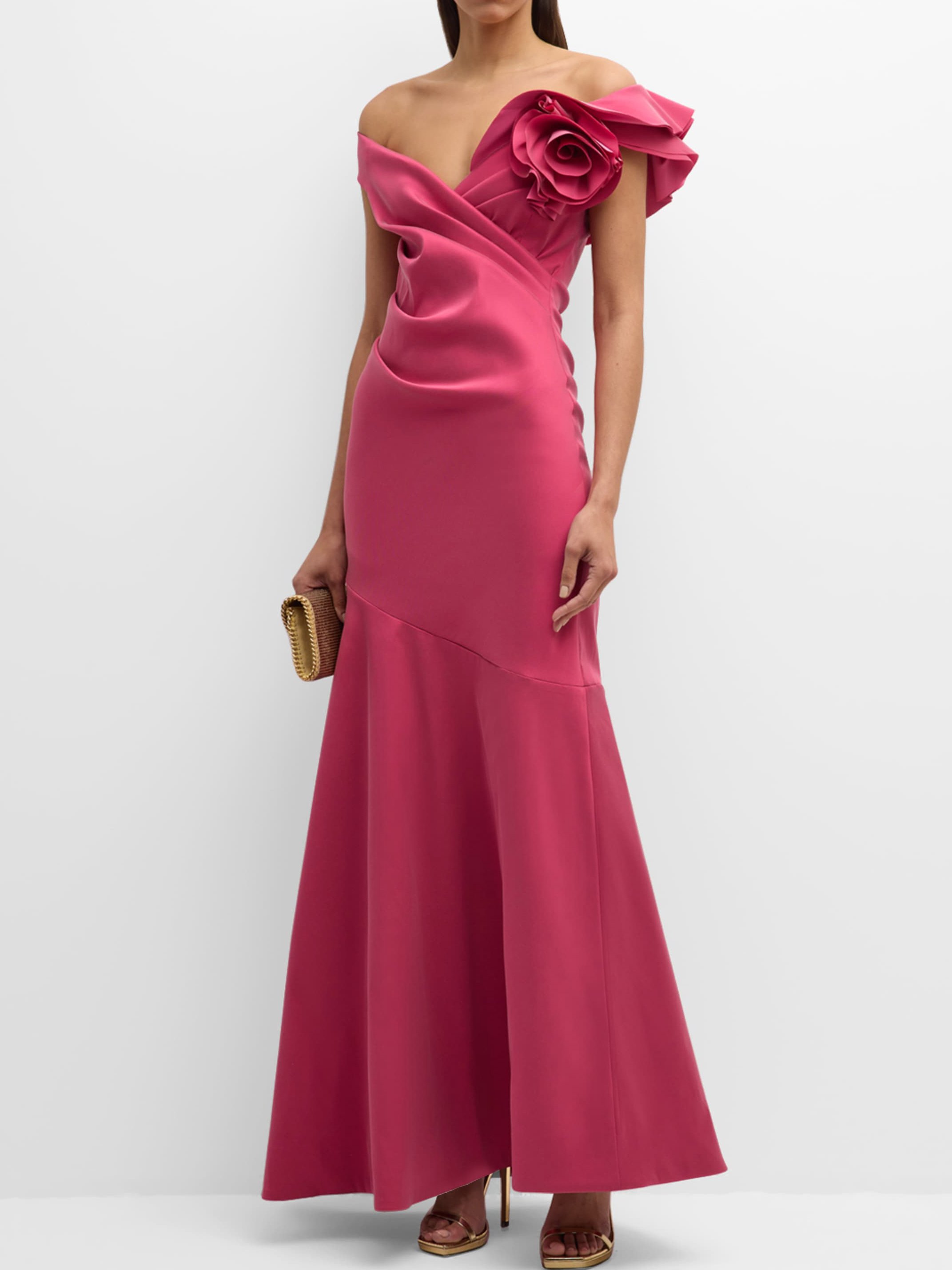 Irregular Craftsmanship Urban Silk Satin Dress | fehaute