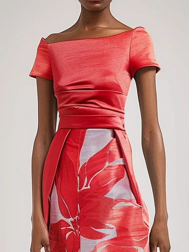 Urban Color Block Asymmetrical Ruched Dress