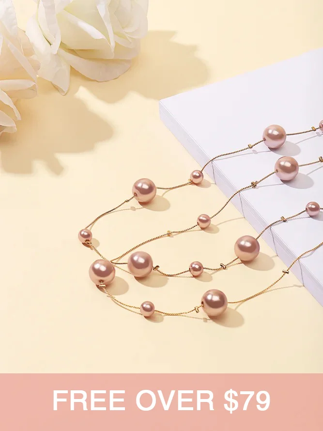 Pearl buckle necklace circle simple jewelry