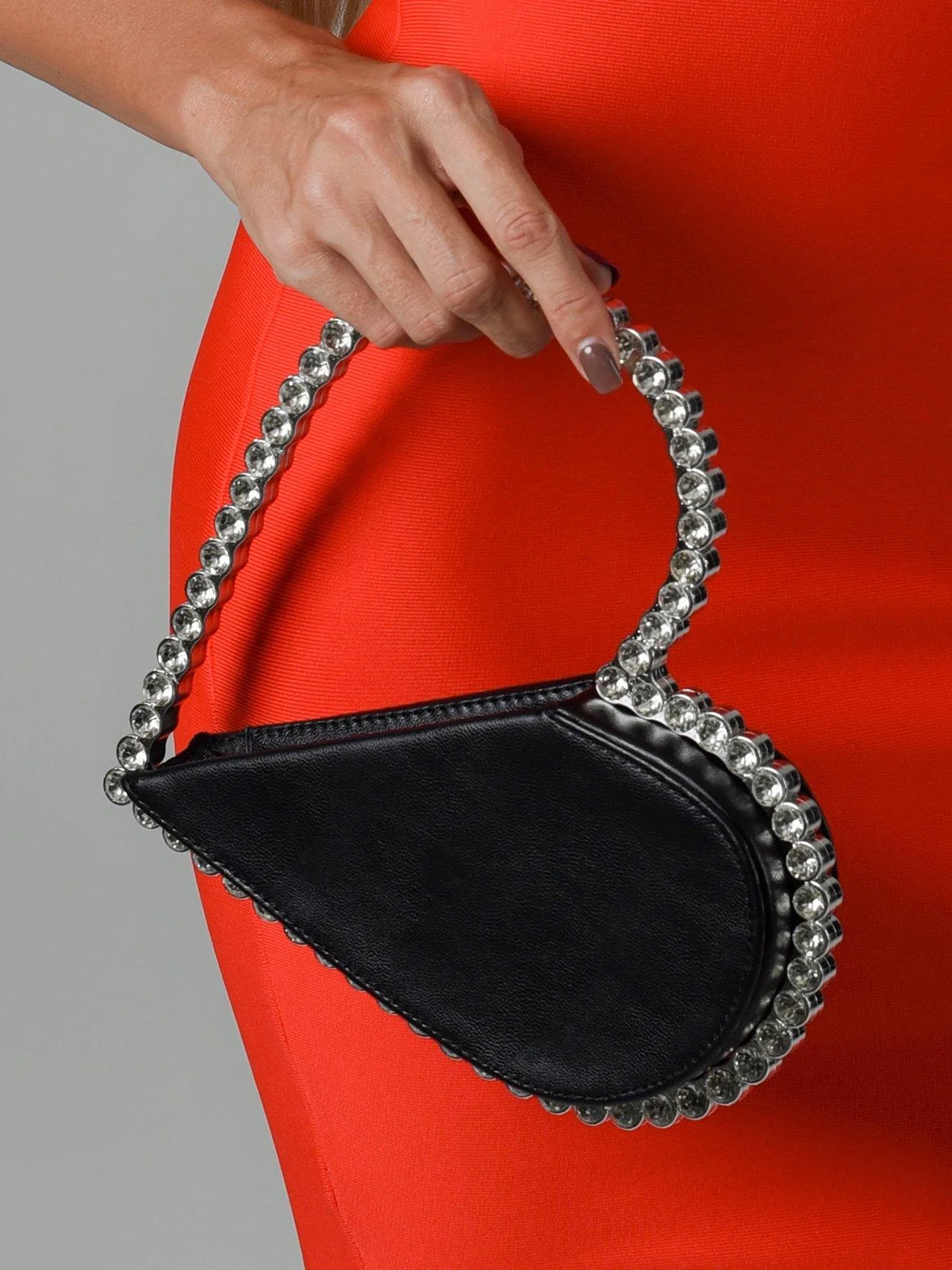 Banquet Party Heart Shaped Rhinestone Clutch