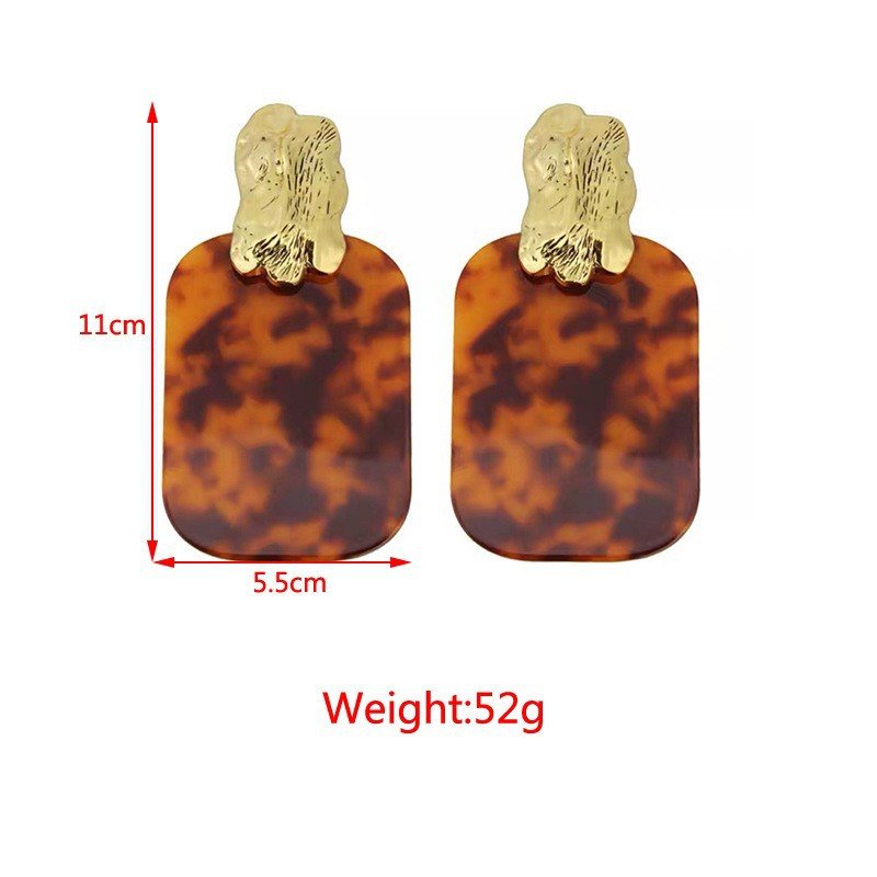 Urban Leopard Print Metal Earrings