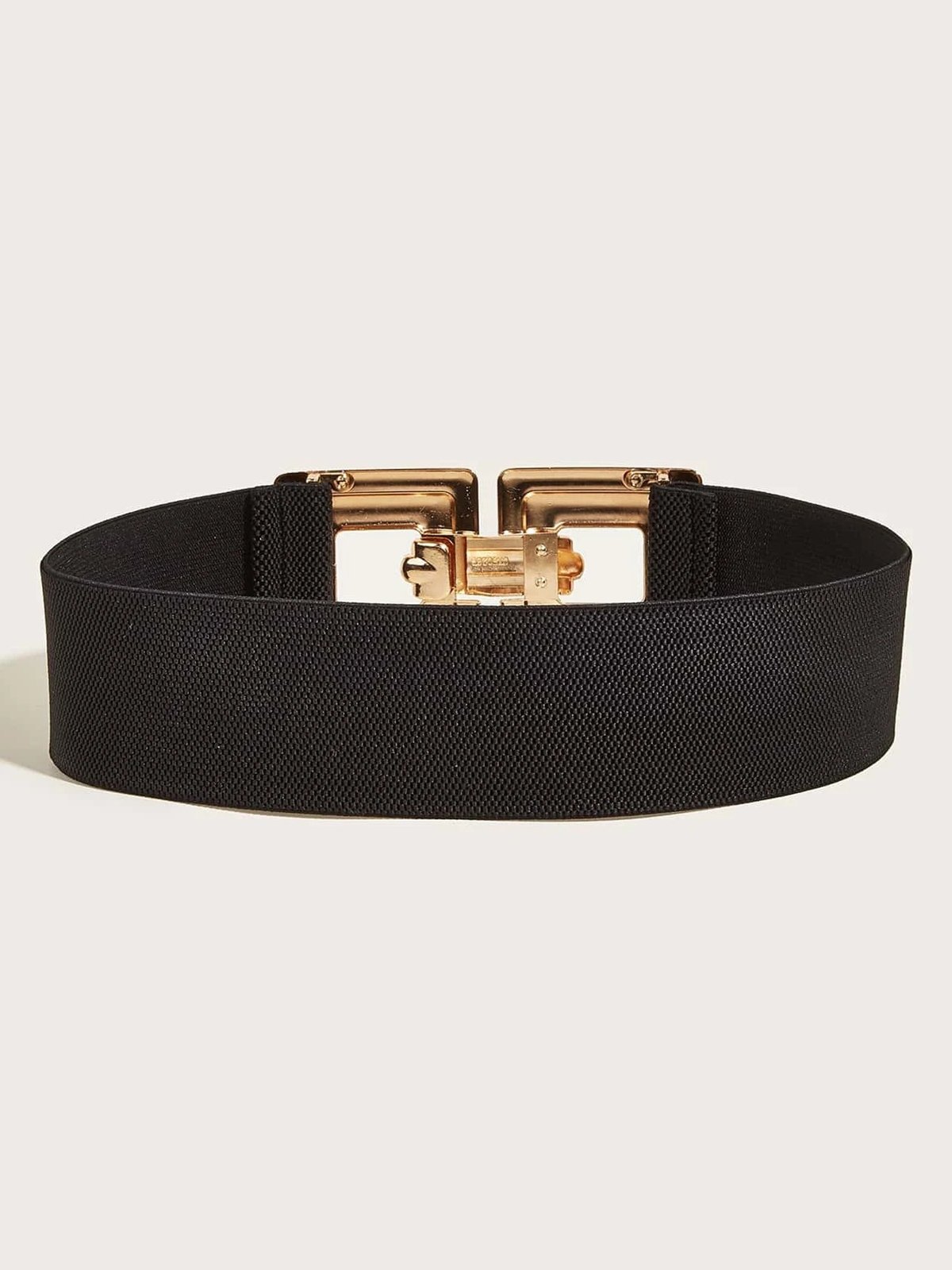 Geometric Golden Hollow Out Metal Buckle Stretch Girdle