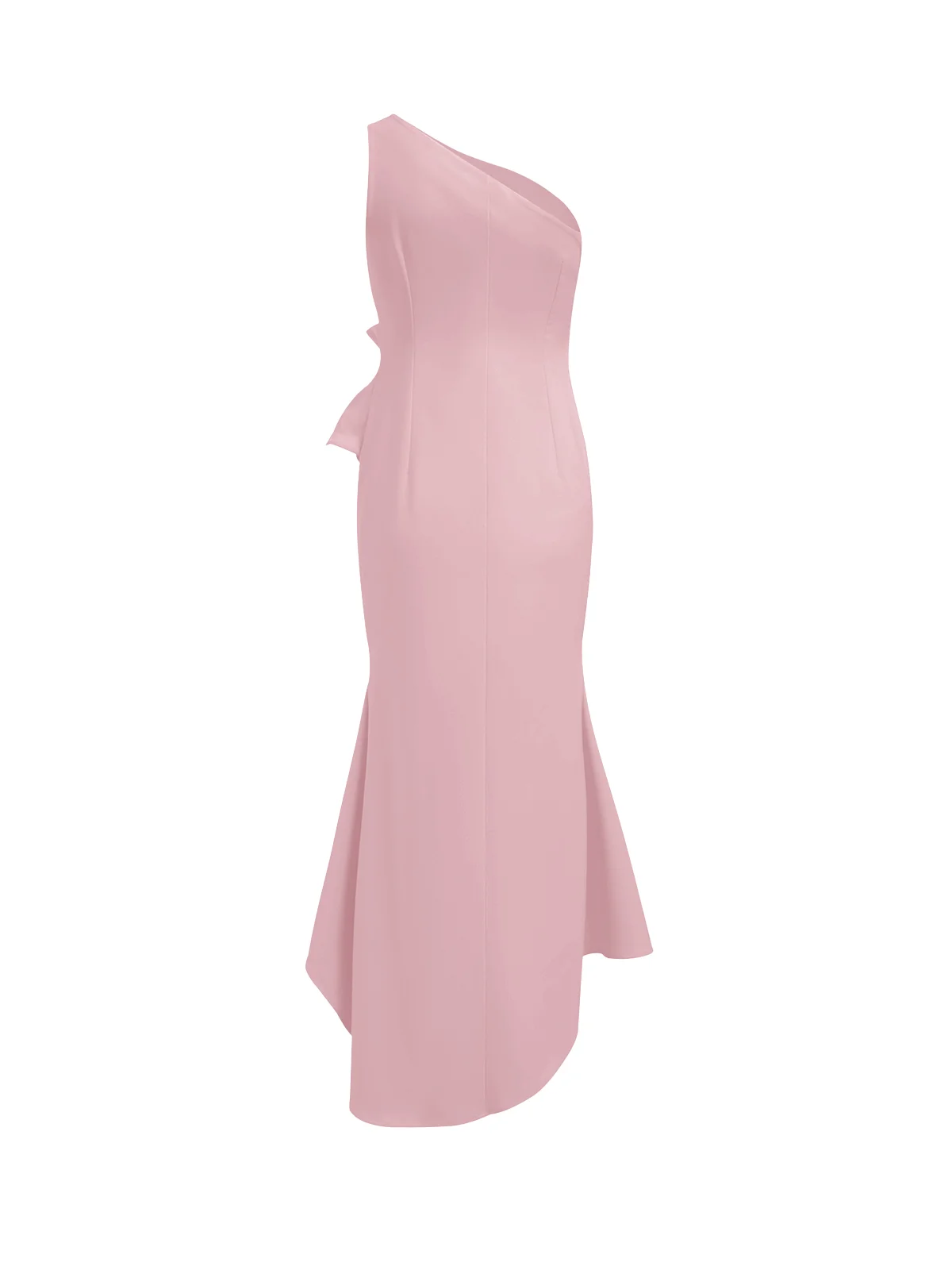 Pink Sleeveless Maxi Ruched Dress