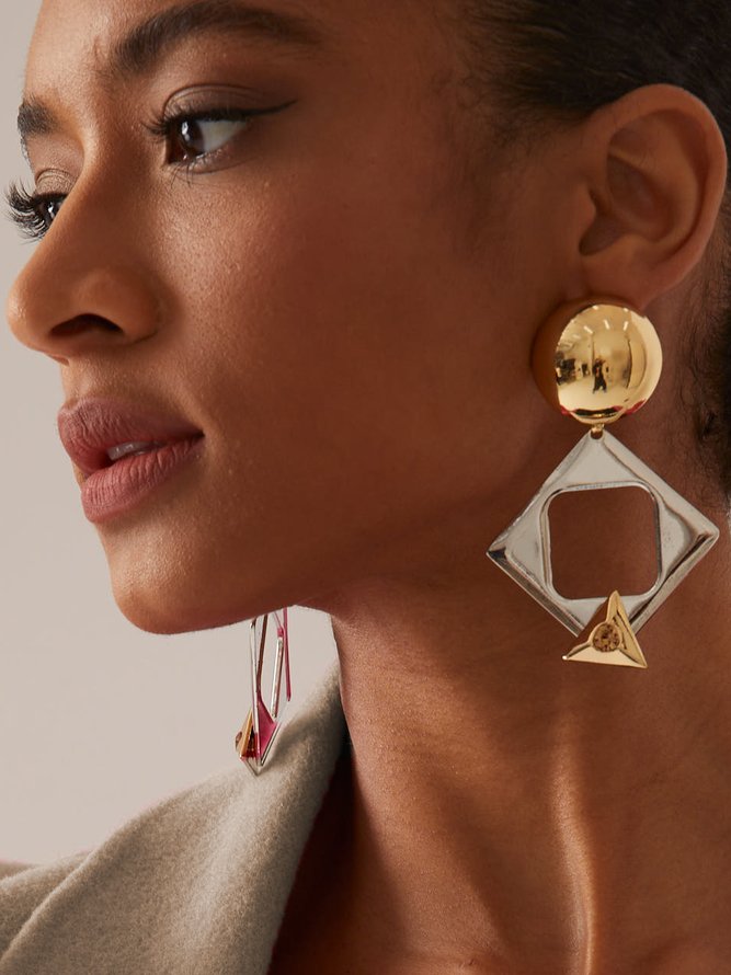 Urban Geometric Metal Earrings