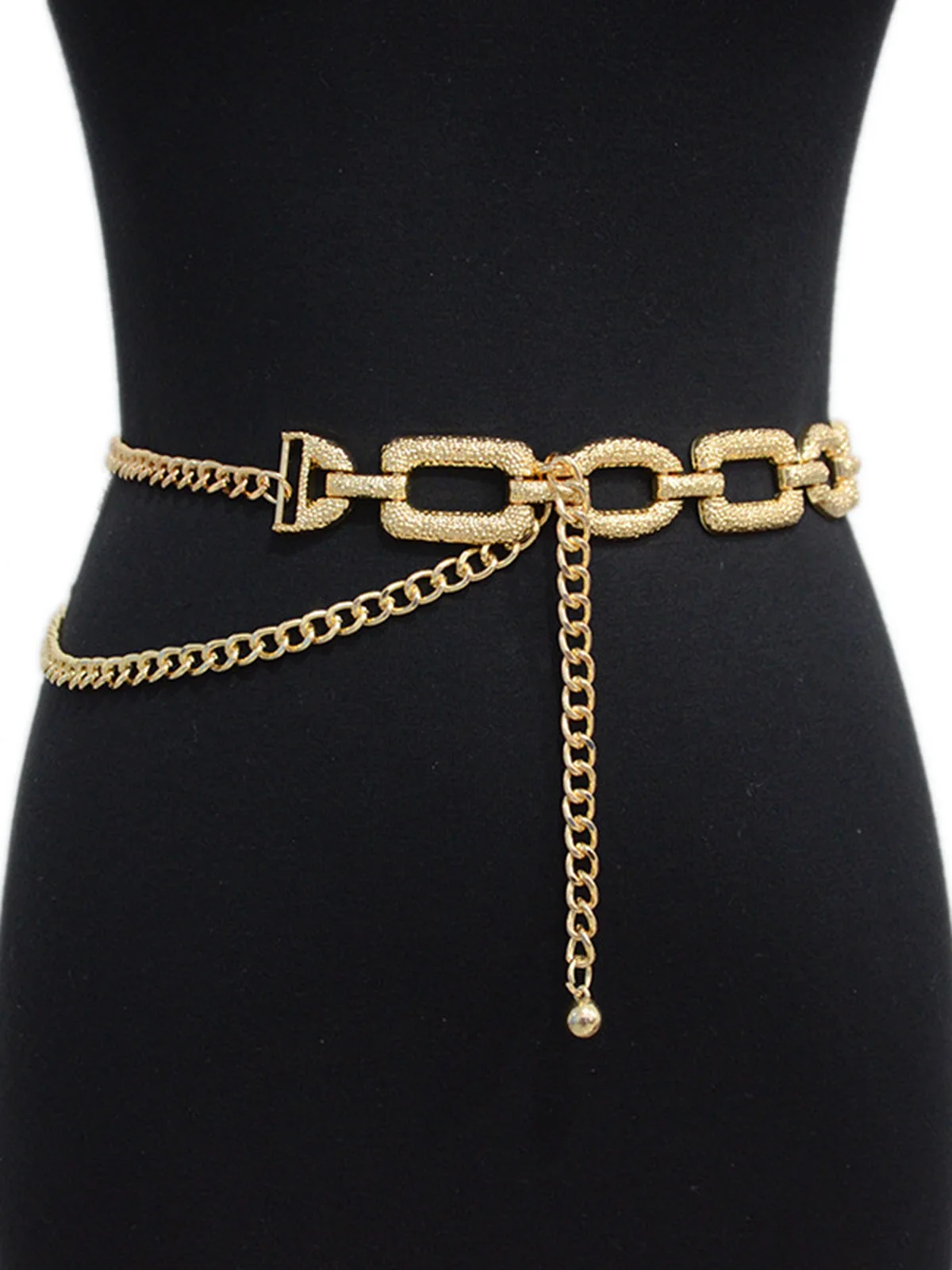 Geometric Hollow Metal Waist Chain