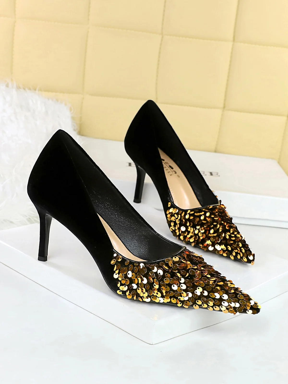 Sparkling Sequins Party Stiletto Heel Pumps