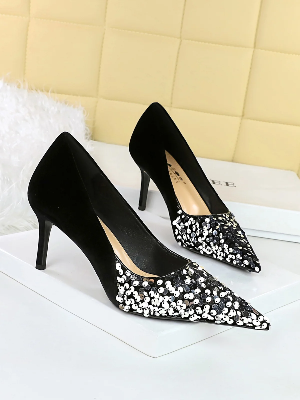 Sparkling Sequins Party Stiletto Heel Pumps