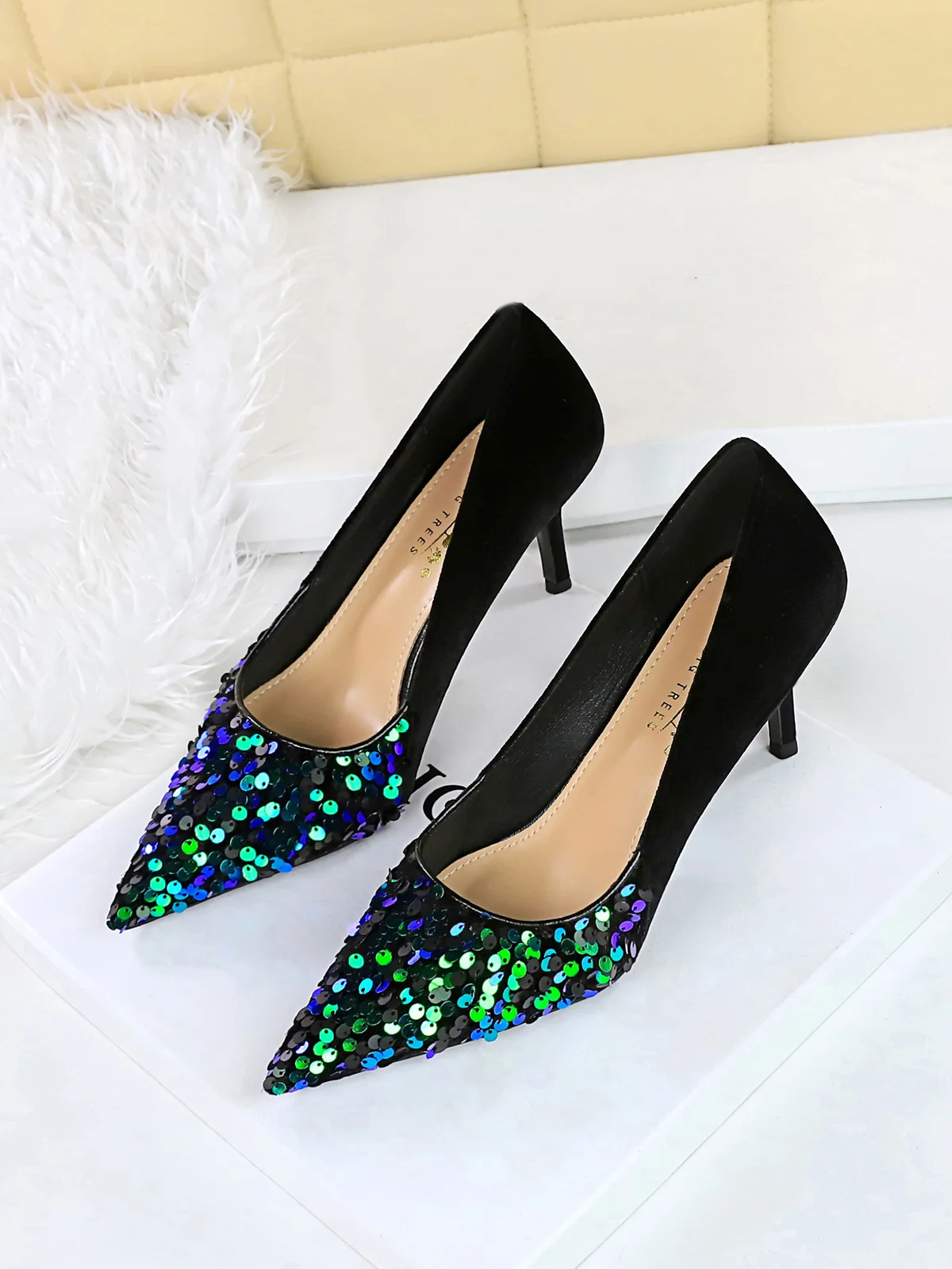 Sparkling Sequins Party Stiletto Heel Pumps