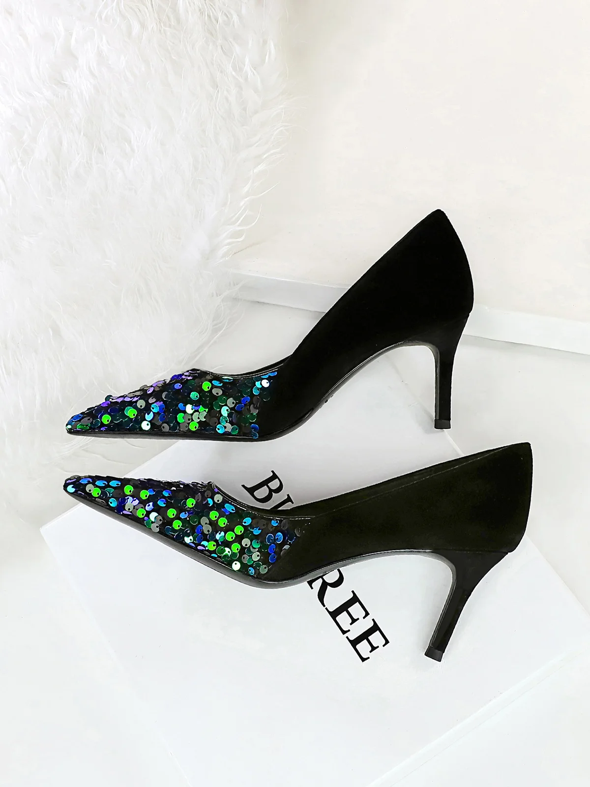 Sparkling Sequins Party Stiletto Heel Pumps