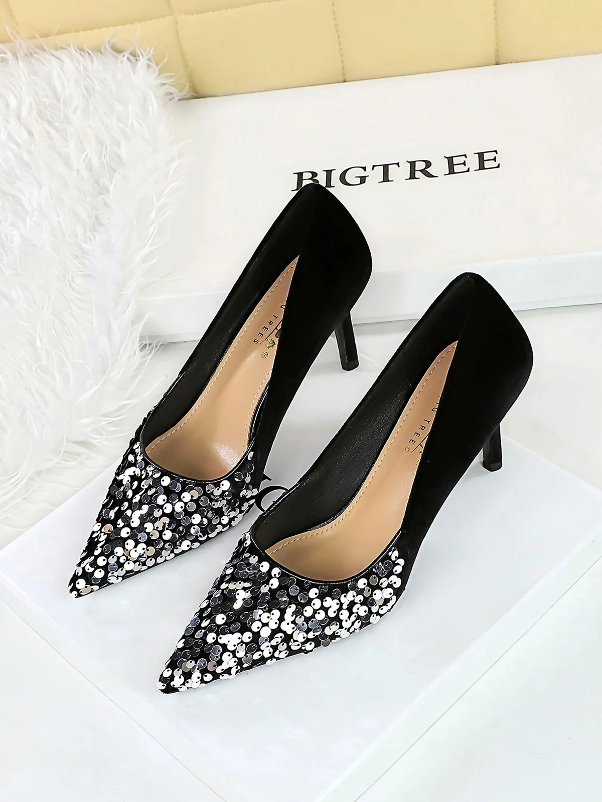 Sparkling Sequins Party Stiletto Heel Pumps