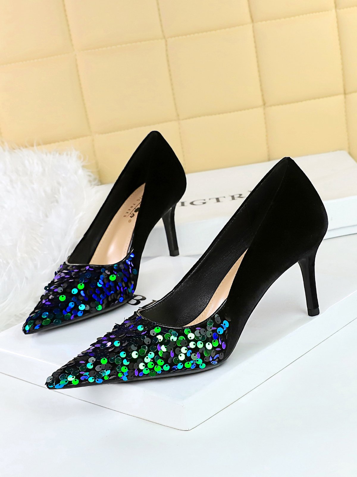 Sparkling Sequins Party Stiletto Heel Pumps