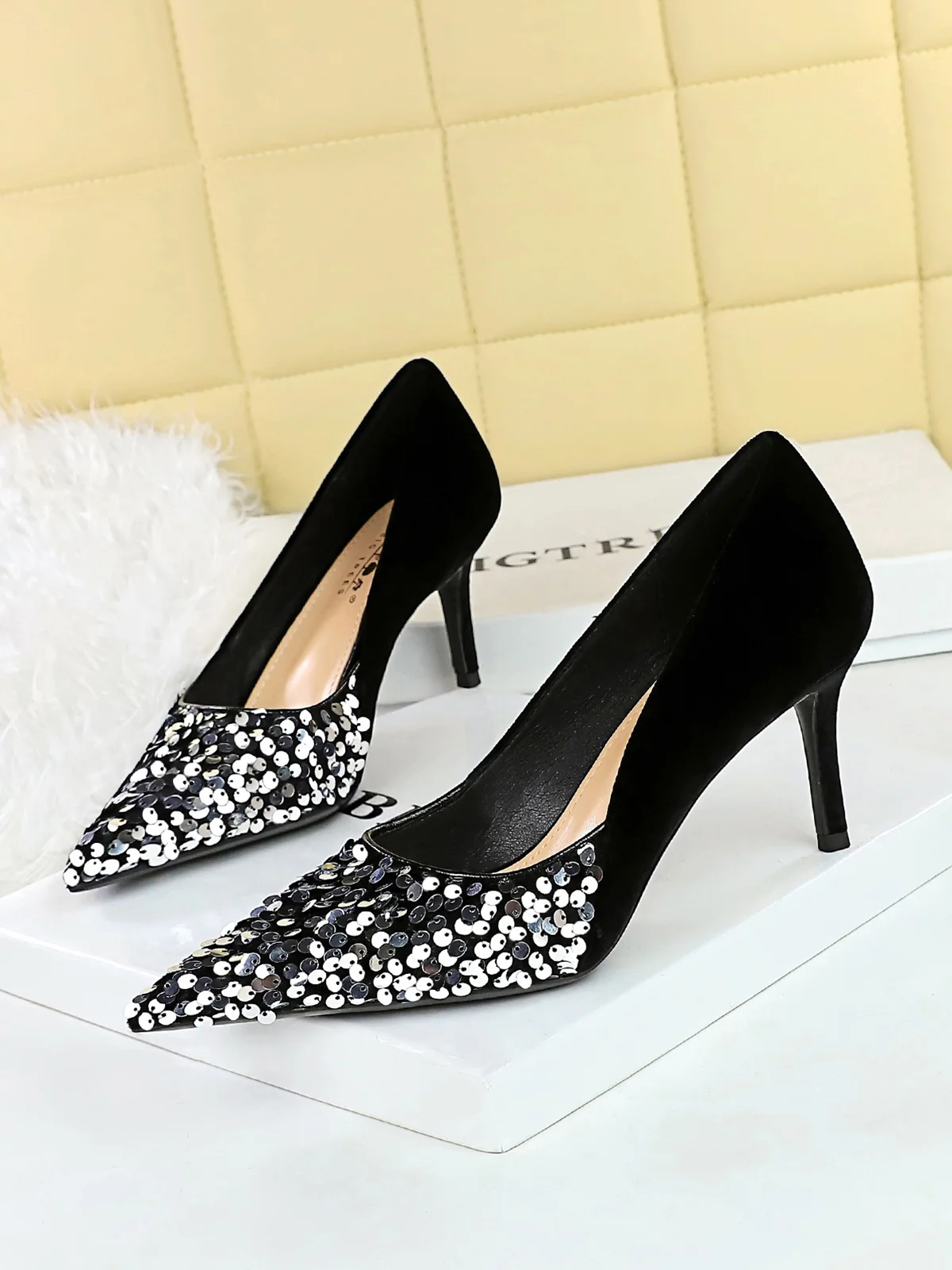 Sparkling Sequins Party Stiletto Heel Pumps