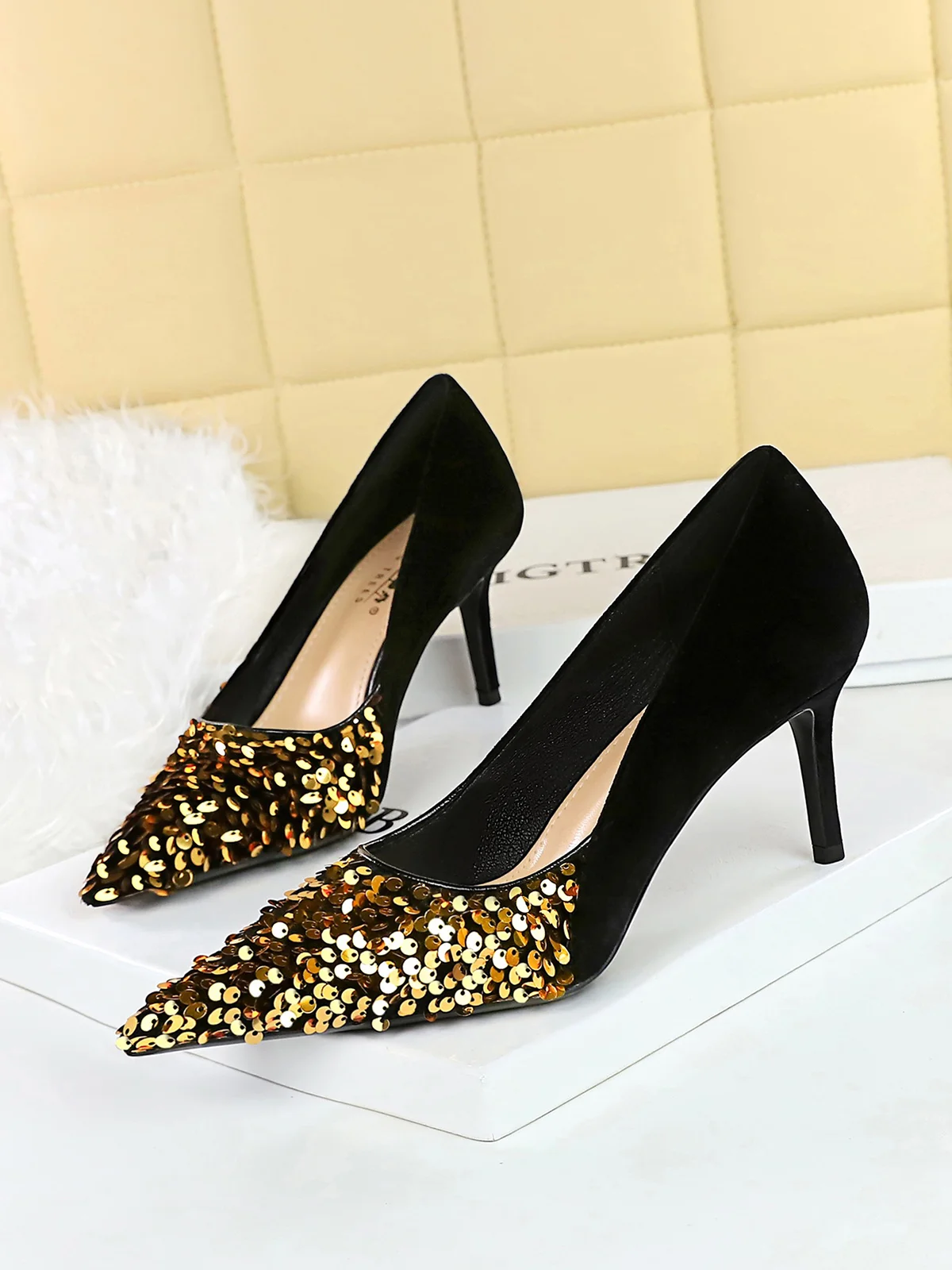 Sparkling Sequins Party Stiletto Heel Pumps
