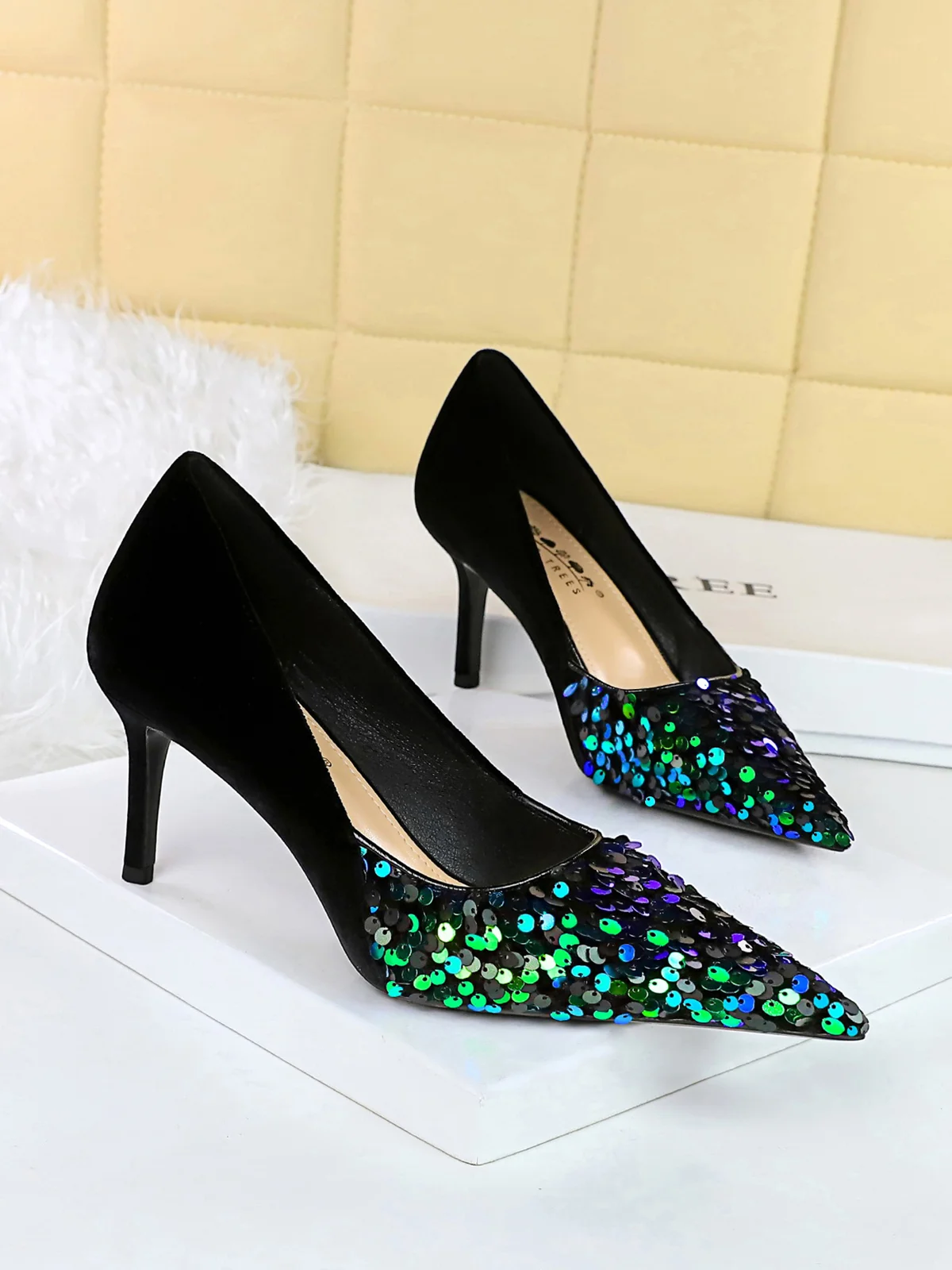 Sparkling Sequins Party Stiletto Heel Pumps