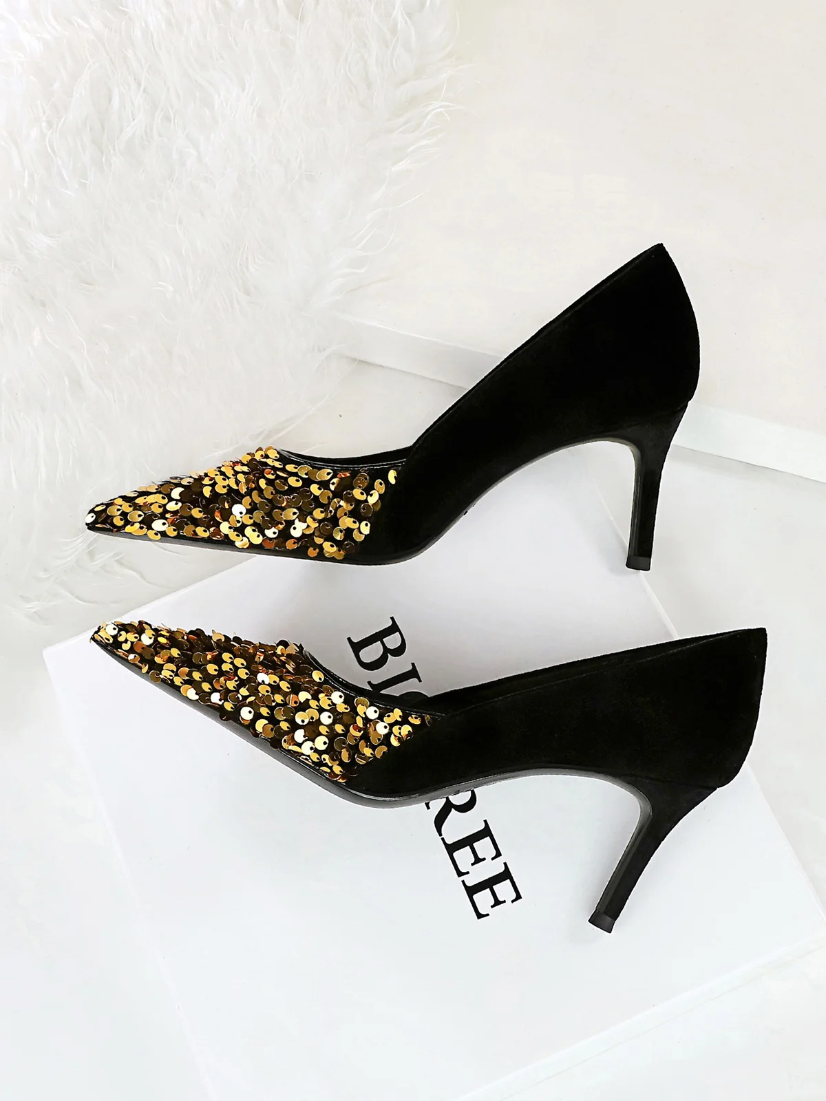 Sparkling Sequins Party Stiletto Heel Pumps