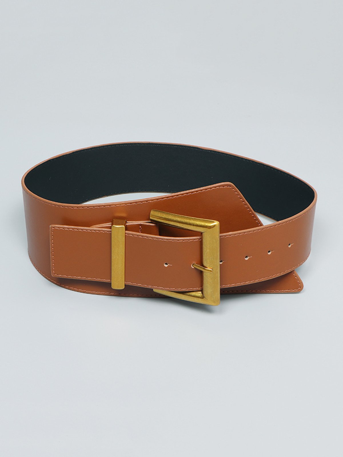 Irregular Metal Buckle Wide Girdle