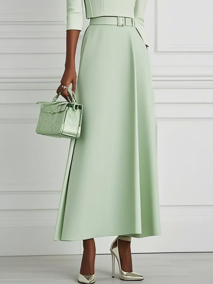 White Classic Off The Shoulder Half Sleeve A-Line Maxi Dress
