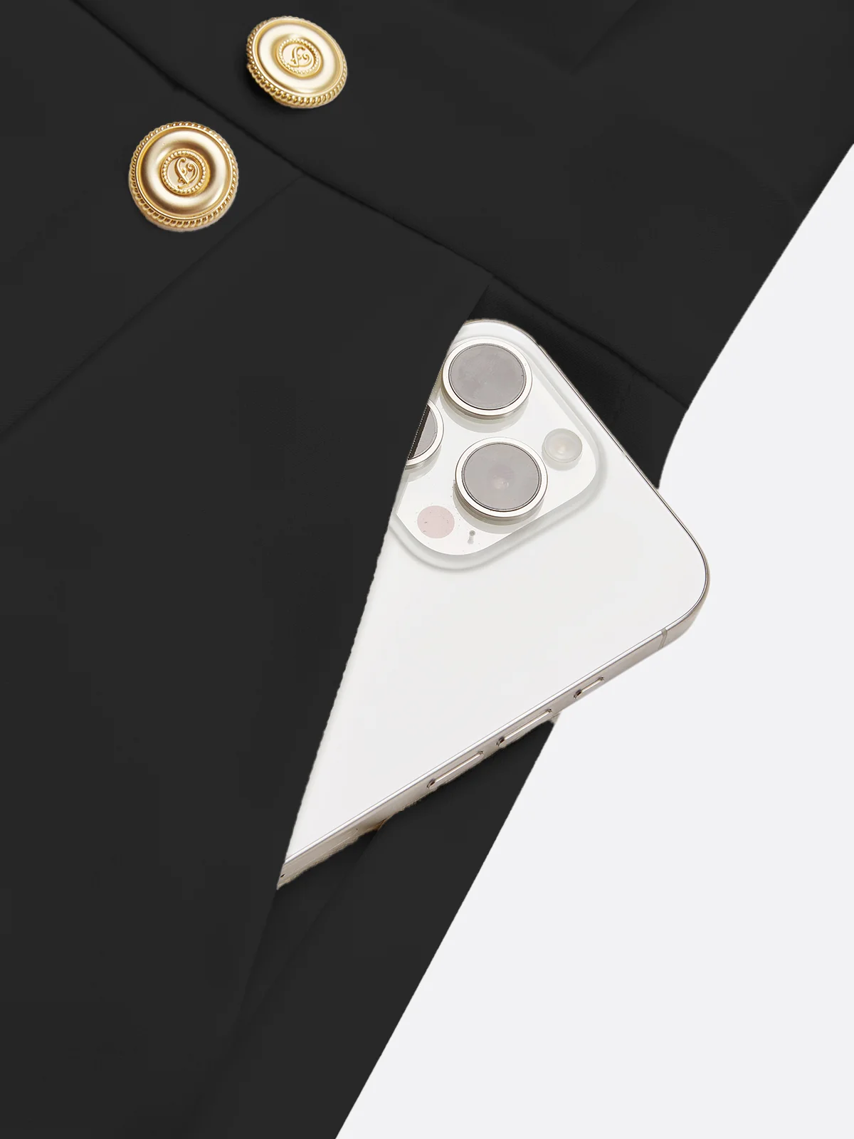 Off White Button Side-Slit Classic Crew Neck Sleeveless Sheath Midi Dress