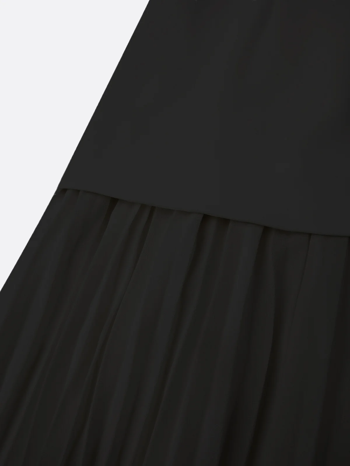 Off White Pleated Classic Boat Neck Sleeveless A-Line Maxi Dress