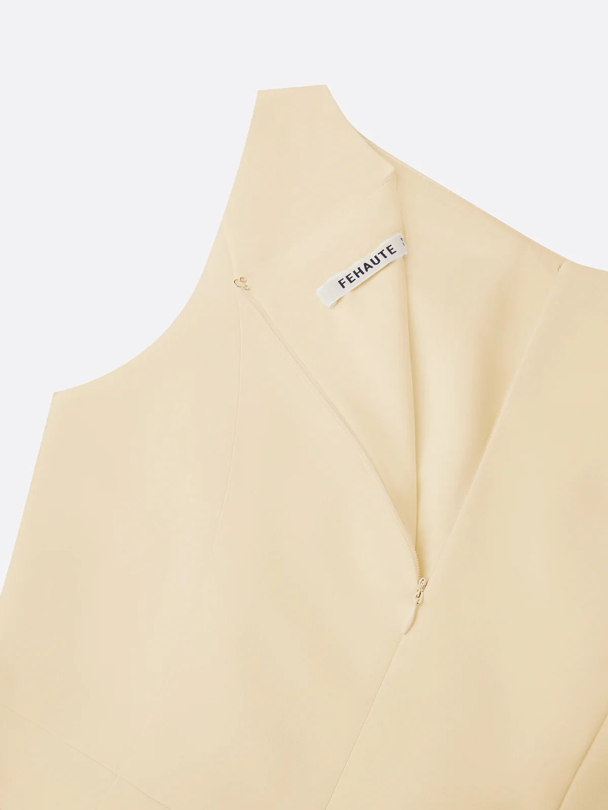 Off White Pleated Classic Boat Neck Sleeveless A-Line Maxi Dress
