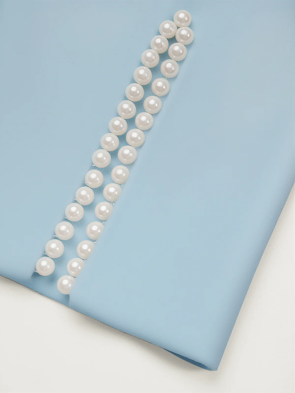 White Imitation Pearls Classic Crew Neck Half Sleeve Sheath Midi Dress
