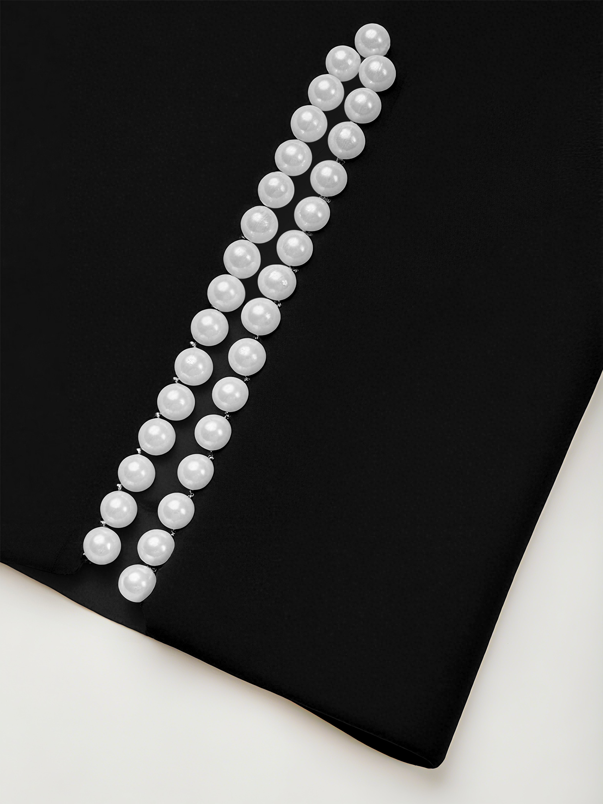 White Imitation Pearls Classic Crew Neck Half Sleeve Sheath Midi Dress