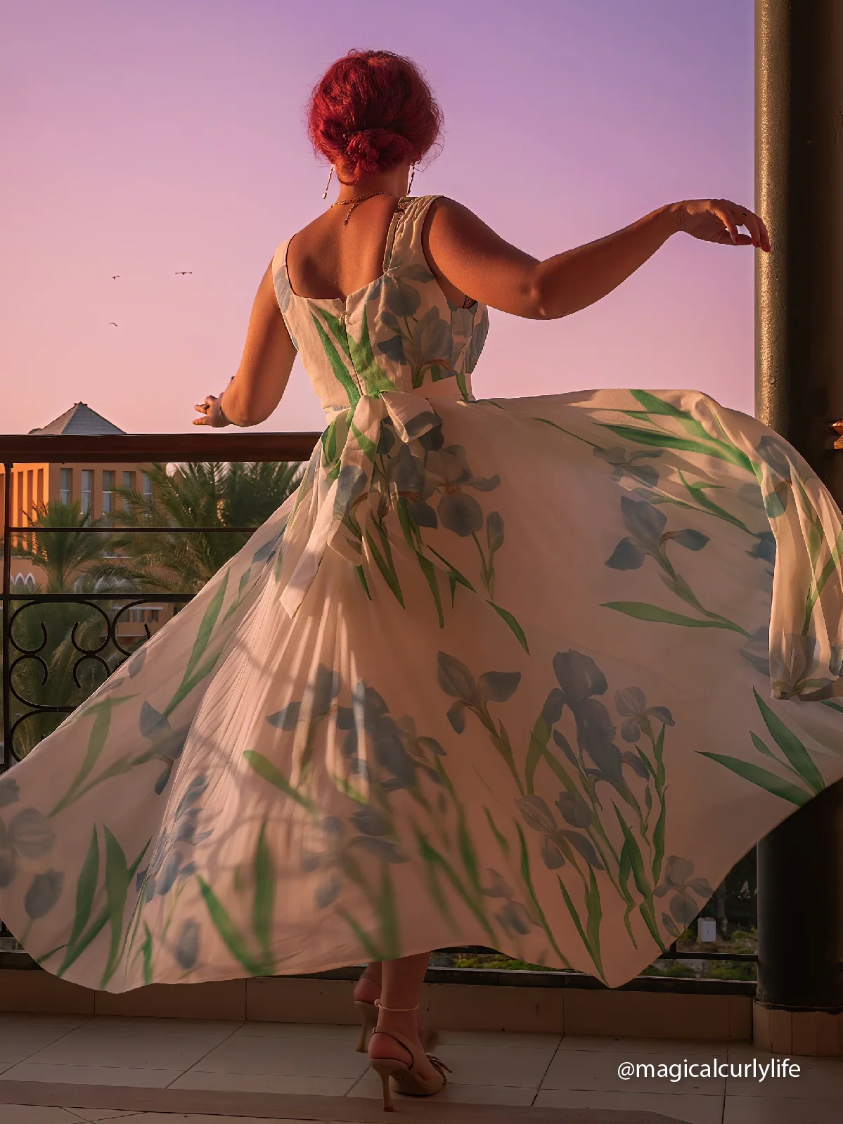 White Pleated Floral Chiffon Square Neck Sleeveless A-Line Maxi Dress