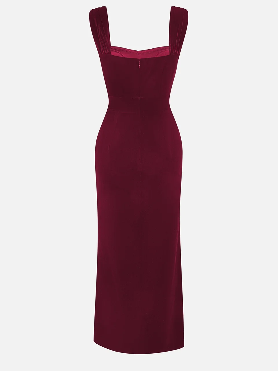 Black Lace Bow Sleeveless Mermaid Maxi Velvet Dress