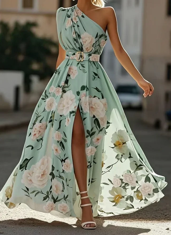light green one piece dress ZAPAKA Women Light Green Prom Dress A-Line V Neck Split Tulle Party Dress with Appliqued Beading, Light Green / UK8