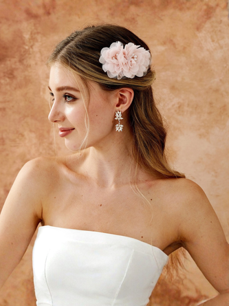 Handmade Beautiful Pearl Mesh Flower Bridesmaid Hair Comb